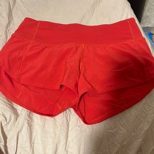 red lulu lemon shorts